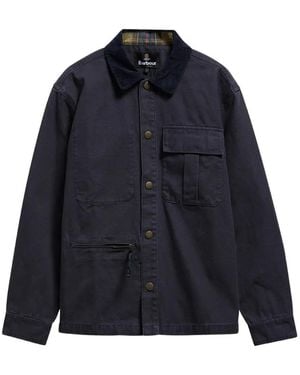 Barbour Ursula Corduroy-Collar Multi-Pocket Shirt Jacket - Blue