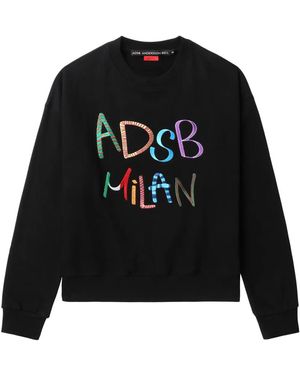 ANDERSSON BELL Sudadera con logo bordado - Negro