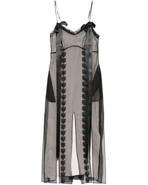 Simone Rocha Maxi-Jurk Met Split - Grijs