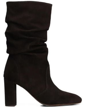 Chie Mihara Eychel Slouchy Suede Boots - Black