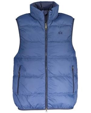 La Martina Quilted-Design Gilet - Blue