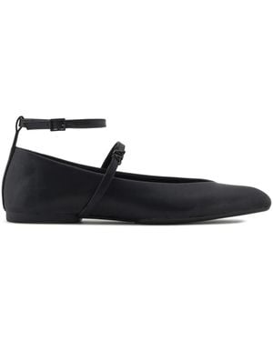 ARMANI EXCHANGE Pointed-Toe Ballerina Shoes - White