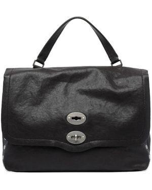 Zanellato Medium Postina Turn-Lock Cross Body Bag - Black