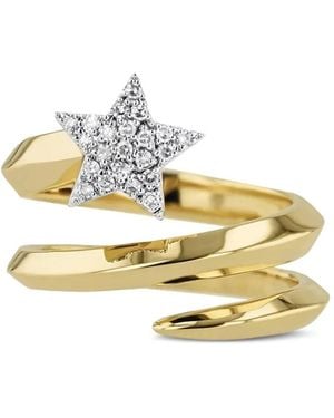 Phillips House 14K Infinity Star Double Wrap Knife Edge Diamond Ring - Metallic