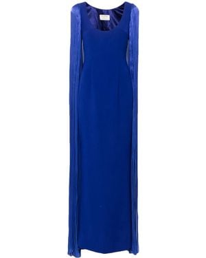 V:PM ATELIER Charlotte Cape-Insert Gown - Blue