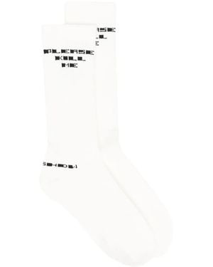 Rick Owens Kniestrümpfe Mit Print - Weiß