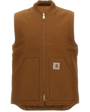 Carhartt Chaleco De Algodón Con Cremallera - Marrón