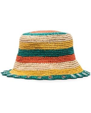 Rabanne Raffia Straw Hat - Green