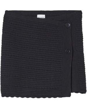 Closed Crochet Mini Skirt - Black