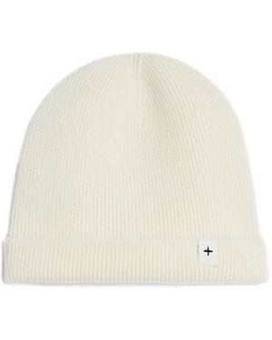 Jil Sander Logo-Patch Beanie Hat - White