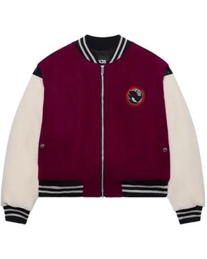 Gcds Patch-Motif Bomber Jacket - Purple