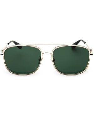Roberto Cavalli Geometric-Frame Sunglasses - Green