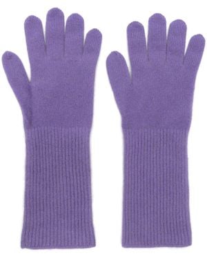 AURALEE Cashmere Knit Gloves - Purple