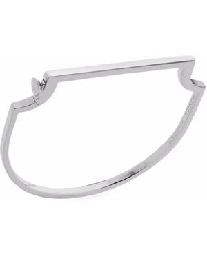 Monica Vinader Signature Skinny Bangle - White