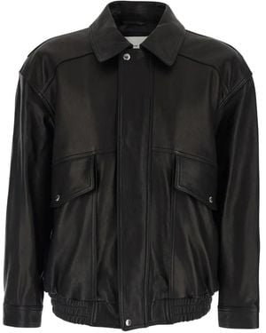 DUNST Front-Pockets Leather Jacket - Black