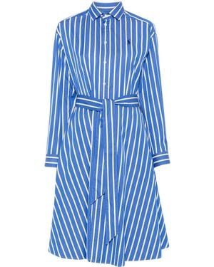 Polo Ralph Lauren Striped Midi Dress - Blue