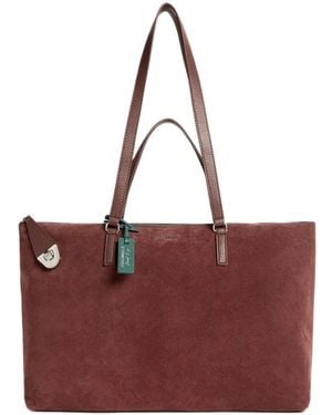 Coccinelle Große Smart To Go Beat Tote Bag Aus Wildleder - Lila