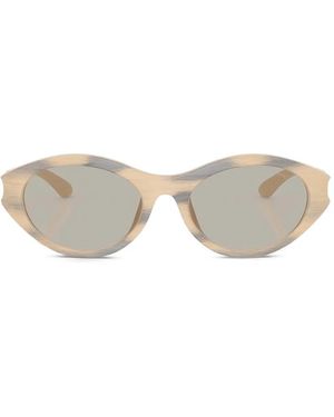 DIESEL Cut-Out Oval-Frame Sunglasses - White