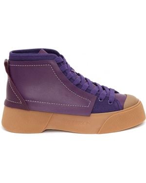 JW Anderson Panelled High-Top Trainers - Purple