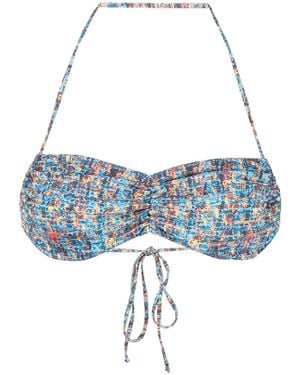 Sian Swimwear Halle プリント ビキニトップ - ブルー
