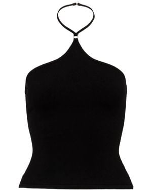 Paris Georgia Basics Halter Hardware Top - Black