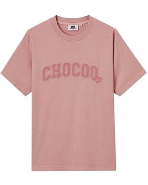 Chocoolate T-Shirt À Logo Appliqué - Pink