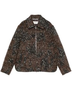 Peserico Zip-Up Collared Jacket - Brown