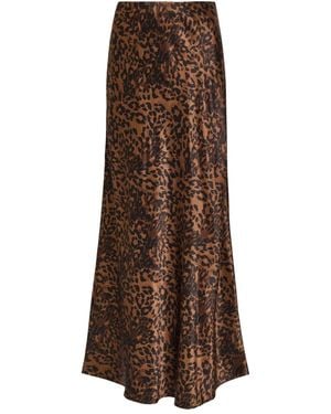 Rails Falda Larga Romina Con Animal Print - Marrón