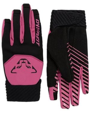 Dynafit Dna Logo-Print Panelled Gloves - Pink