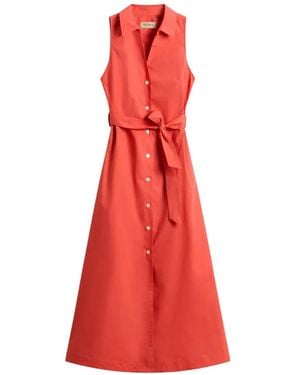 Woolrich Belted Shirt Dress - Red