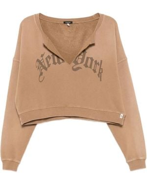 R13 Distressed Sweatshirt - Natural