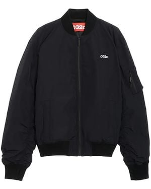 032c Logo-Embroidered Bomber Jacket - Blue