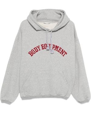 1989 STUDIO Slogan-Embroidered Hoodie - Grey