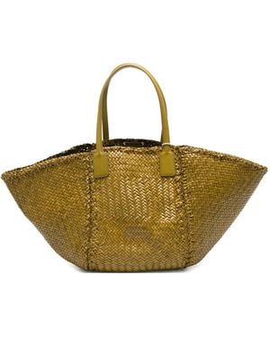 Dragon Diffusion Teresa Woven-Leather Tote Bag - Natural