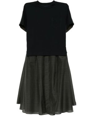 SACAI ブルーハンカチーフヘム ミニワンピース2