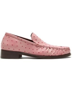 Acne Studios Dot Embossed Loafers - Pink