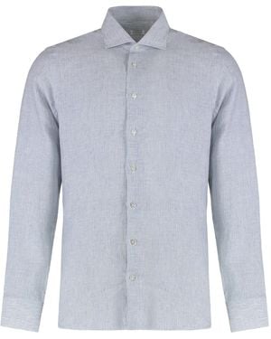 Borriello Gestreiftes Hemd - Blau