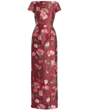 Erdem Floral-Print Gown - Red