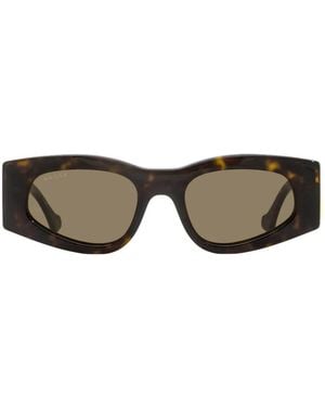 Gucci Gg Running Geometric-Frame Sunglasses - Grey
