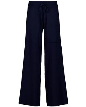 Lisa Yang Omi ストレート ニットパンツ - ブルー