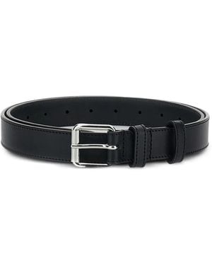 COMME DES GARÇONS PLAY Ceinture En Cuir À Bout Carré - Black