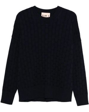 Plan C Maglione Girocollo - Blu