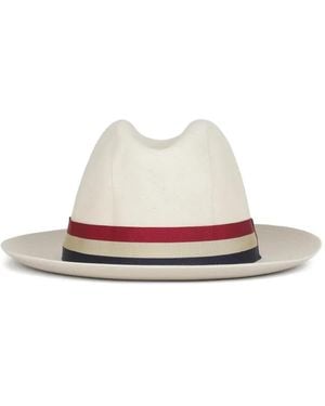 Lock & Co. Hatters Monaco Striped-Band Hat - White