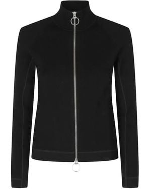 Ports 1961 Zip-Up Ribbed-Trim Cardigan - Black