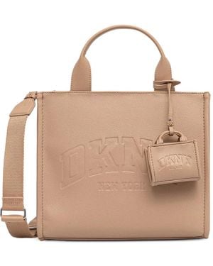 DKNY Logo-Embossed Tote Bag - Natural