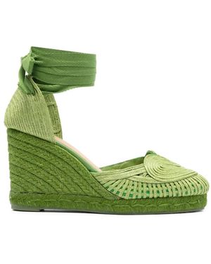 Castañer Cacia Tie-Ankle Espadrilles - Green