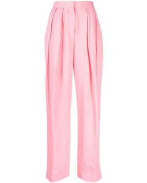 Stella McCartney Pleated Wide-Leg Pants - Pink