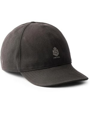 Prada Old Gabardine Baseball Cap - Black