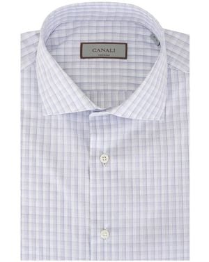 Canali Checked Shirt - White