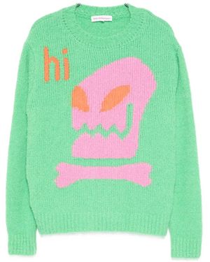 Walter Van Beirendonck Maglione Con Intarsi - Verde